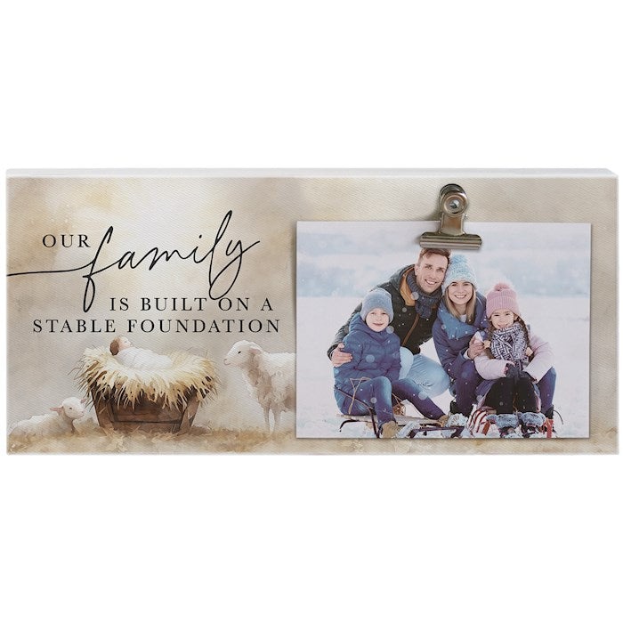 Picture Clip-Our Family Is Built On A Stable Foundation (12" x 5.5")