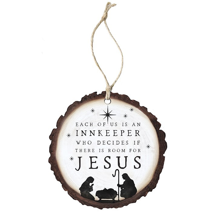 Ornament-There Is Room For Jesus (4" x 7.5")-Wood