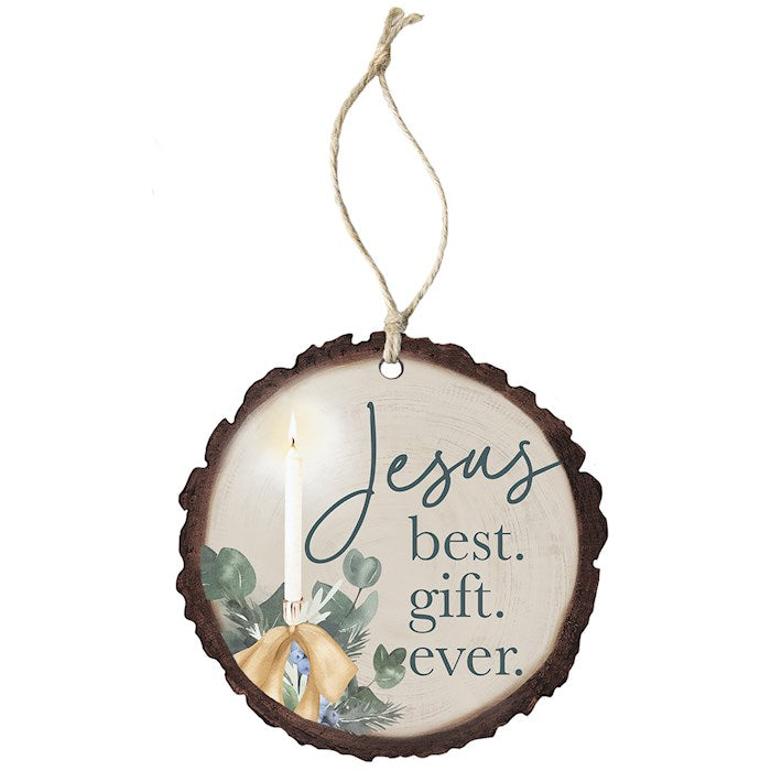 Ornament-Jesus Best Gift Ever (4" x 7.5")-Wood