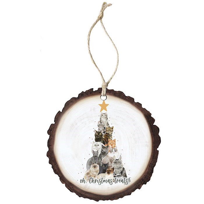 Ornament-Christmas Treats Cats (4" x 7.5")-Wood