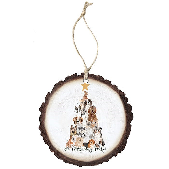 Ornament-Christmas Treats Dogs (4" x 7.5")-Wood (SHIPPING SEP 2026)