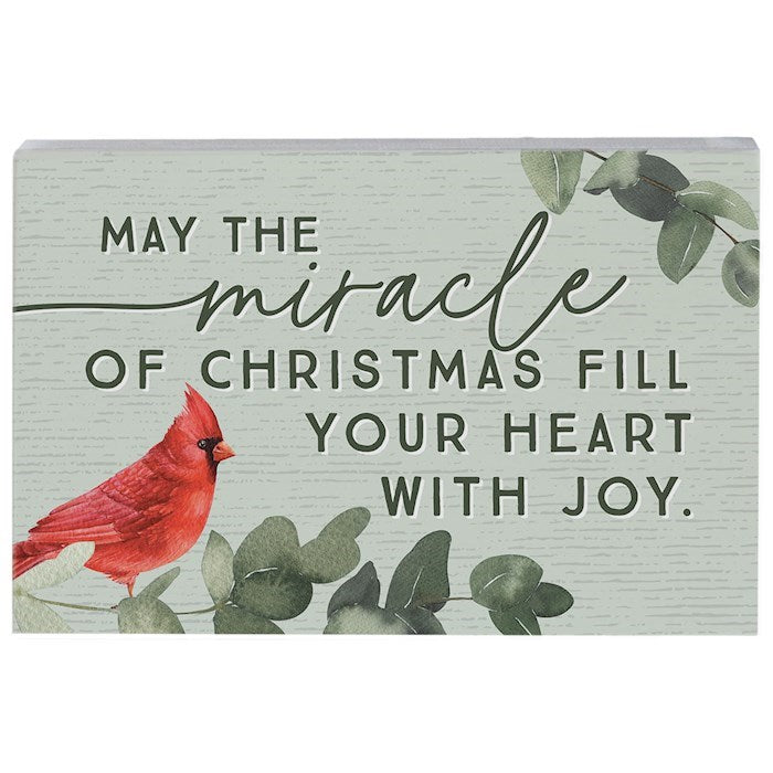 Small Talk Rectangle-May The Miracle Of Christmas Fill/Cardinal (5.25" x 3.5")
