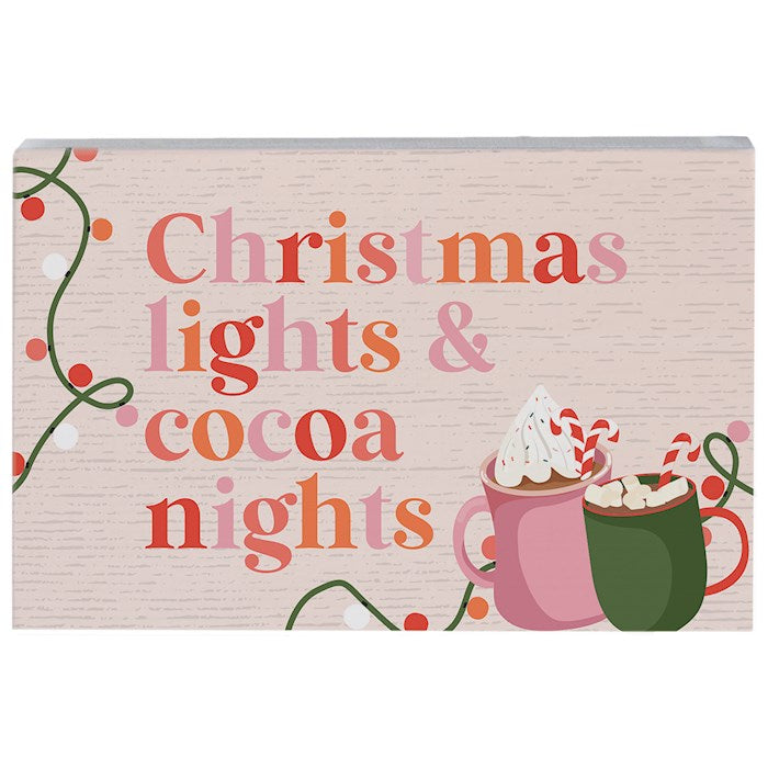 Small Talk Rectangle-Christmas Lights &amp; Cocoa Nights (5.25" x 3.5")