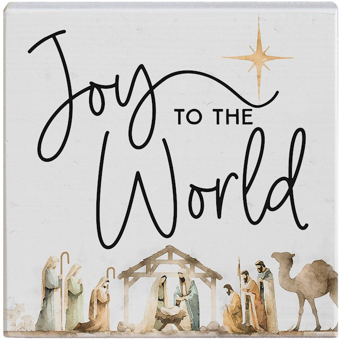 Small Talk Square-Joy To The World/Nativity (5.25" x 5.25")