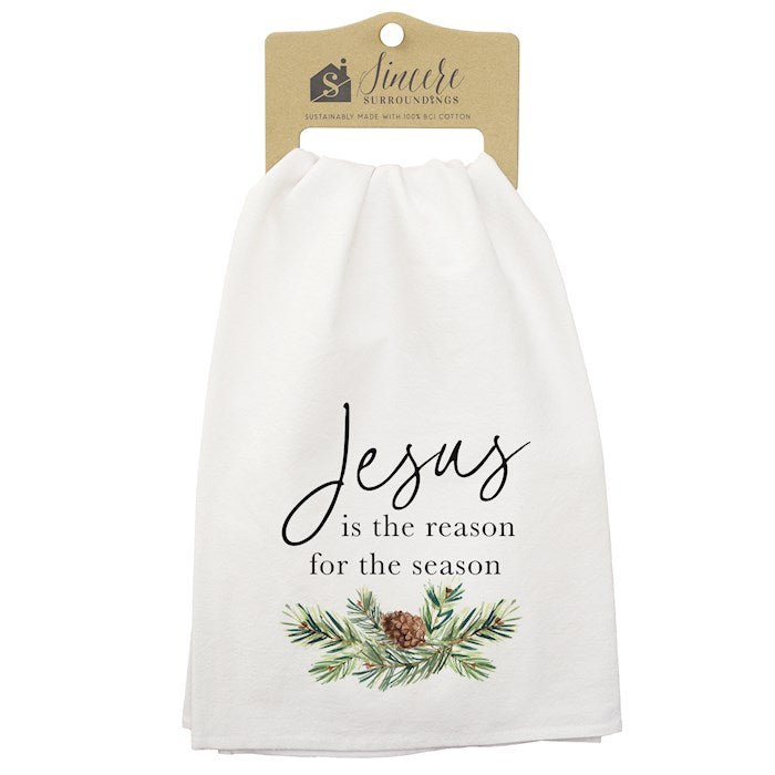 Tea Towel-Jesus Is The Reason For The Season (29" x 29")