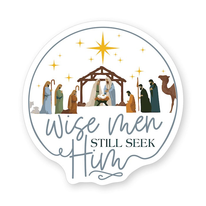 Sticker-Wise Men Seek Him (2.5" x 3.25")