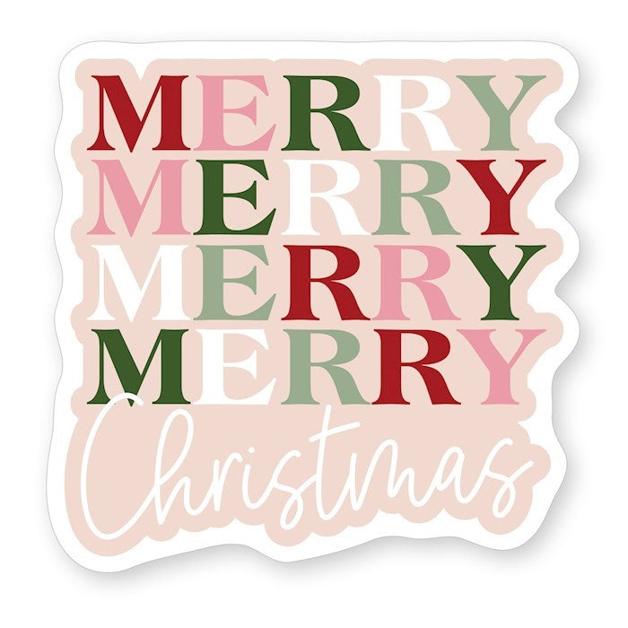 Sticker-Merry Merry Merry Merry Christmas (2.5" x 3.25")