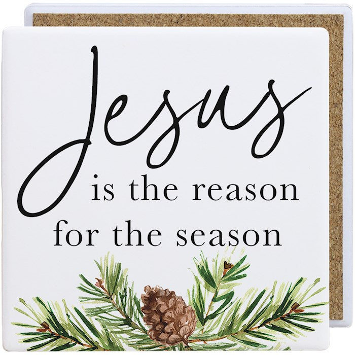 Coaster-Jesus Is The Reason For The Season (3.75" x 3.75")