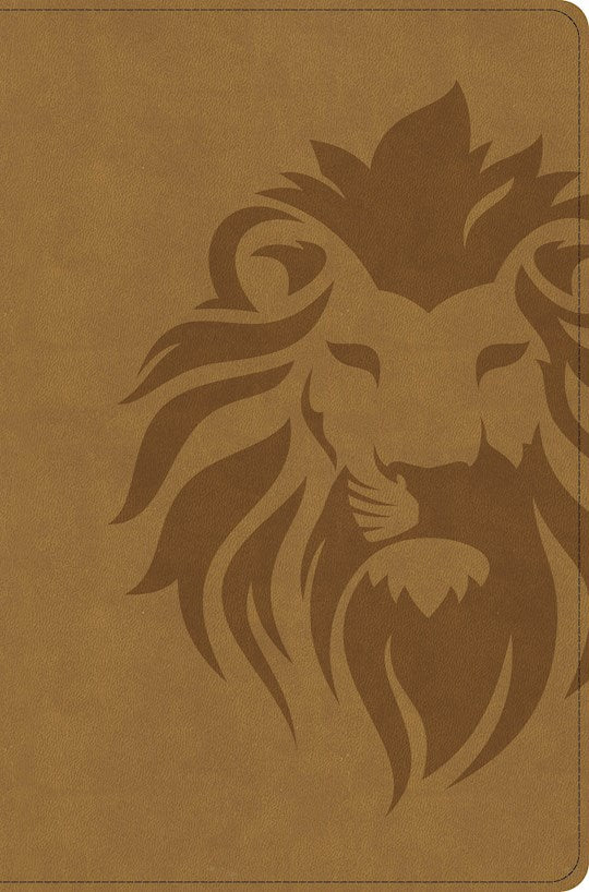 CSB One Big Story Bible (Revised &amp; Updated)-Brown Lion LeatherTouch Indexed