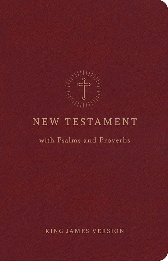 KJV Pocket New Testament with Psalms &amp; Proverbs-Crimson LeatherTouch