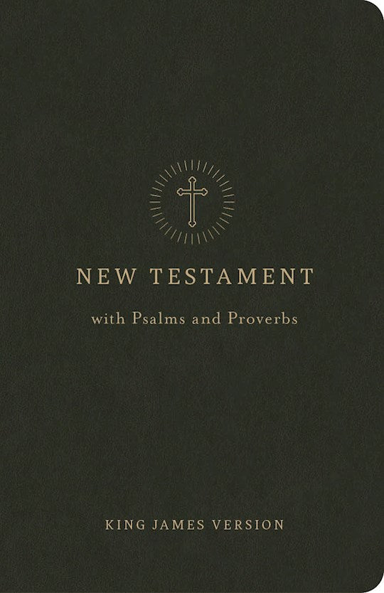 KJV Pocket New Testament with Psalms &amp; Proverbs-Olive LeatherTouch