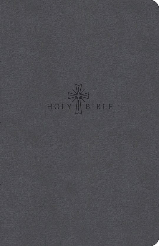 KJV Premium Gift Bible-Charcoal LeatherTouch