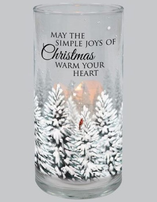 Hurricane Candle-Flameless Flicker-Simple Joys w/ Timer (7.25" x 3.5")