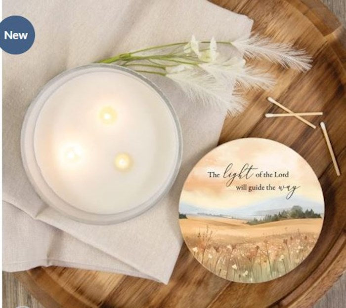 Candle-3-Wick-Light of the Lord (Sweet Vanilla) (5-1/8")