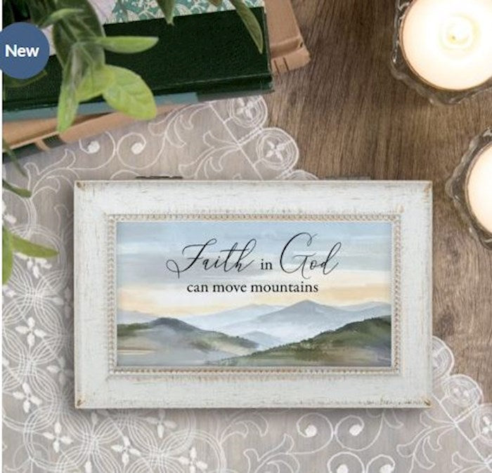 Music Box-Faith in God/Fascination Waltz (6" x 4" x 2.5")