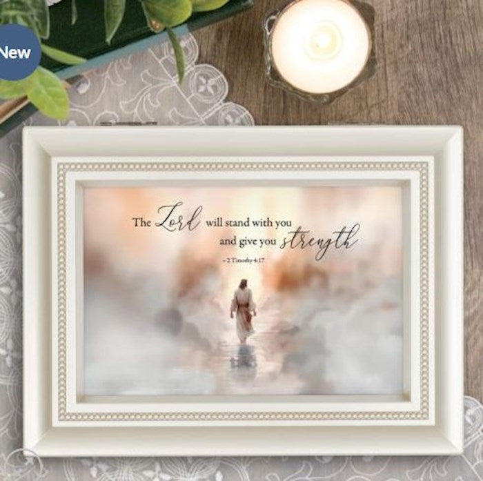 Music Box-Strength/Amazing Grace (8" x 6" x 2.75")