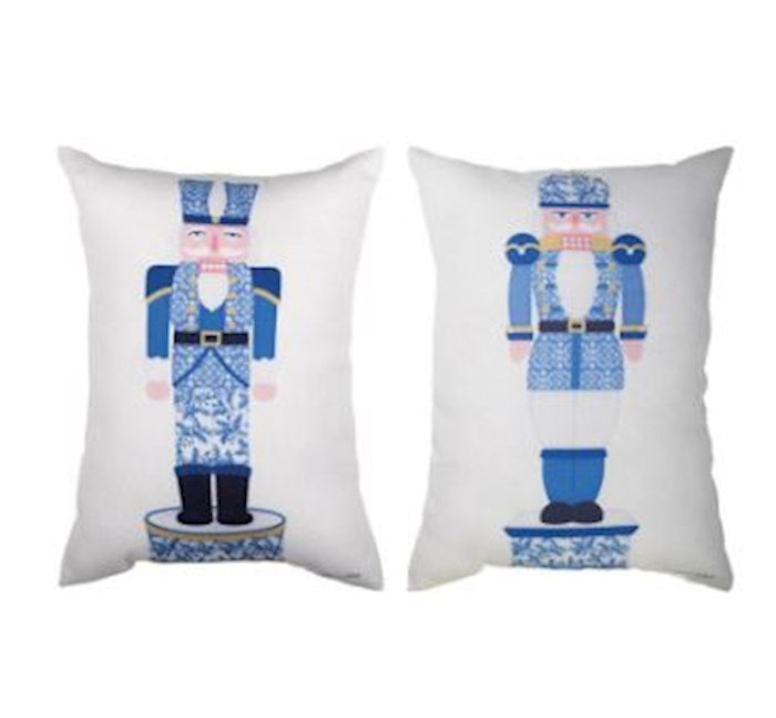 Pillow-Blue Nutcracker (13" x 18")