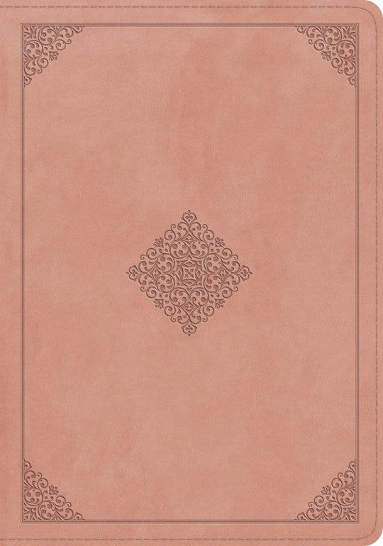 ESV Single Column Journaling Bible Large Print-Blush Rose Ornament Design TruTone