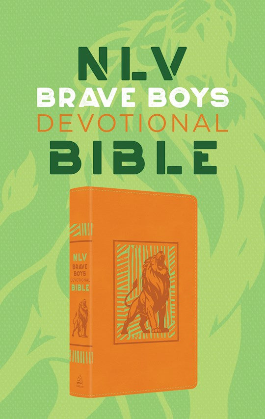 NLV Brave Boys Devotional Bible-Orange Lion DiCarta