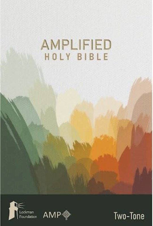 Amplified Two-Tone Holy Bible-Black Leathertex