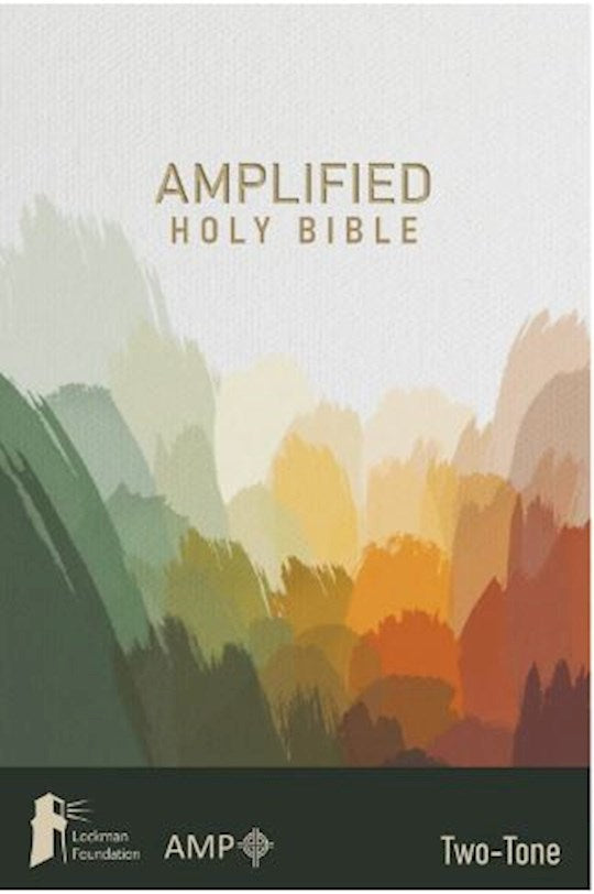 Amplified Two-Tone Holy Bible-Dark Brown Leathertex