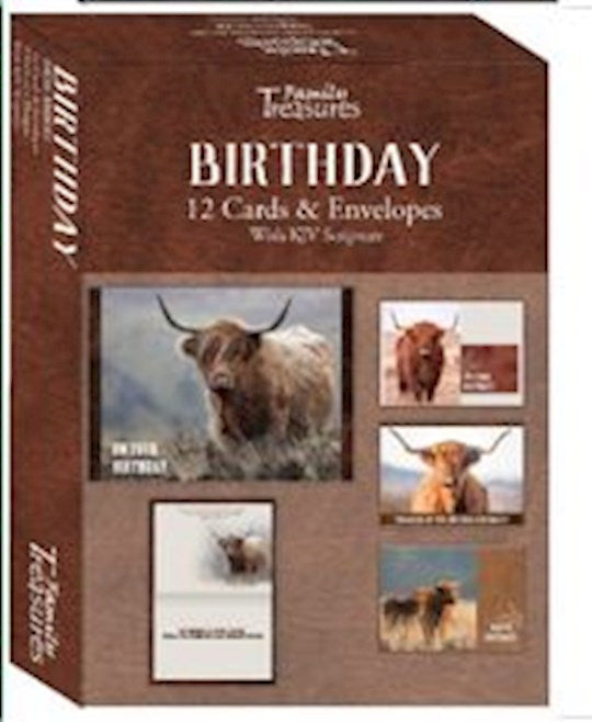 Boxed Card-Birthday-Highlanders (Pack Of 12)