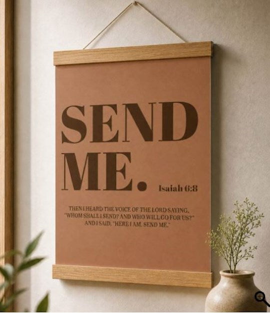 Wall Art-Send Me-Isaiah 6:8-Canvas ( 17.6" x 13.18")