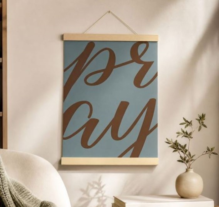 Wall Art-Pray-Canvas ( 17.6" x 13.18")