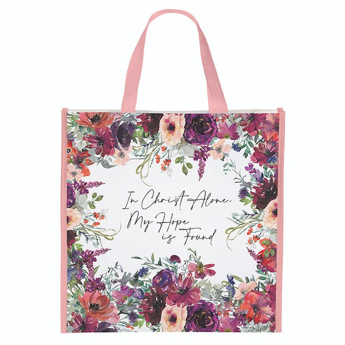 Tote Bag-In Christ Alone My Hope Is Found (14" x 14" with 7" Gusset)