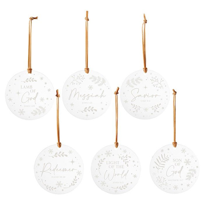 Ornament-Names Of Jesus (Set Of 6)