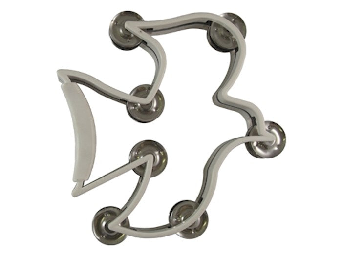 Instrument-Tambourine-Dove Shape White