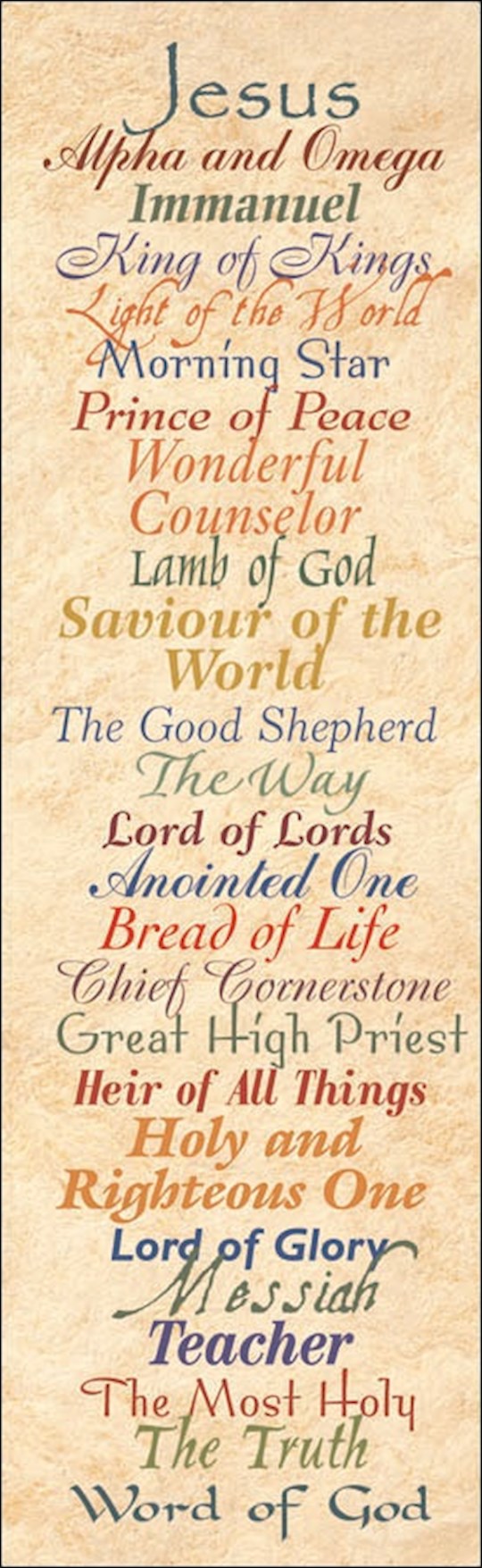 Bookmark-Names Of Jesus (Pack Of 25)