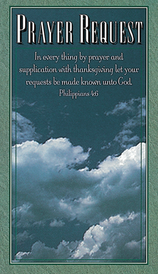Pew Card-Prayer Request (Philippians 4:6) (Pack Of 50)