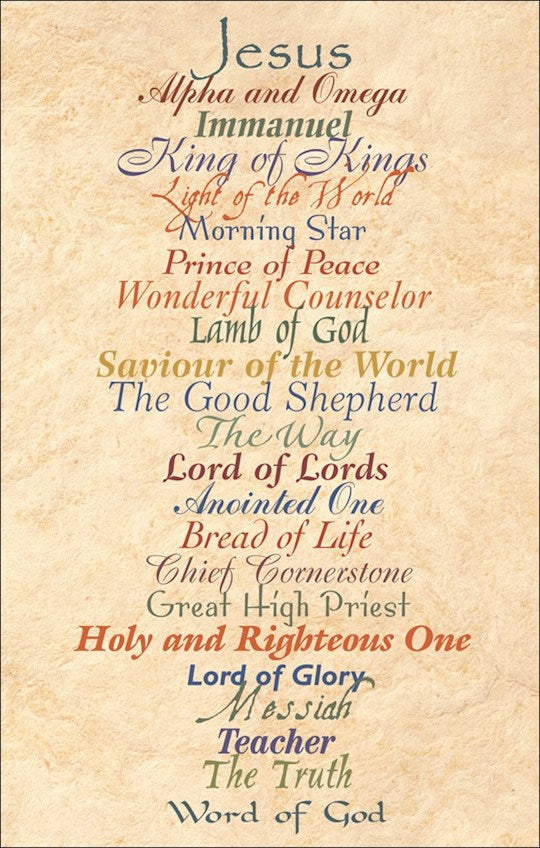 Postcard-Names Of Jesus (Pack Of 25)