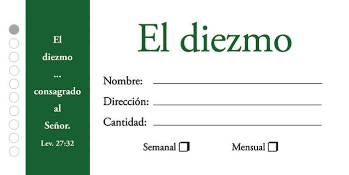 Sobre de Ofrenda-El Diezmo (Offering Envelope-Tither (Pack Of 100)