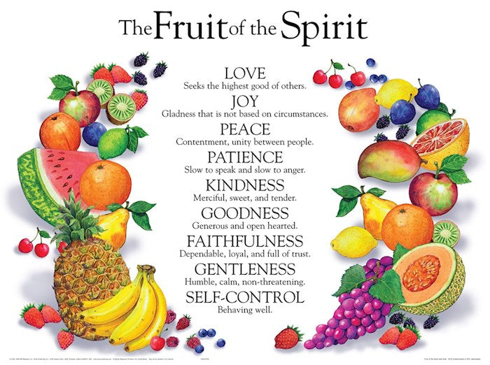 Chart-Fruit Of The Spirit Wall (Laminated Sheet) (19" x 26")