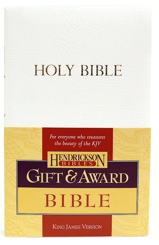 KJV Gift And Award Bible-White Flexisoft