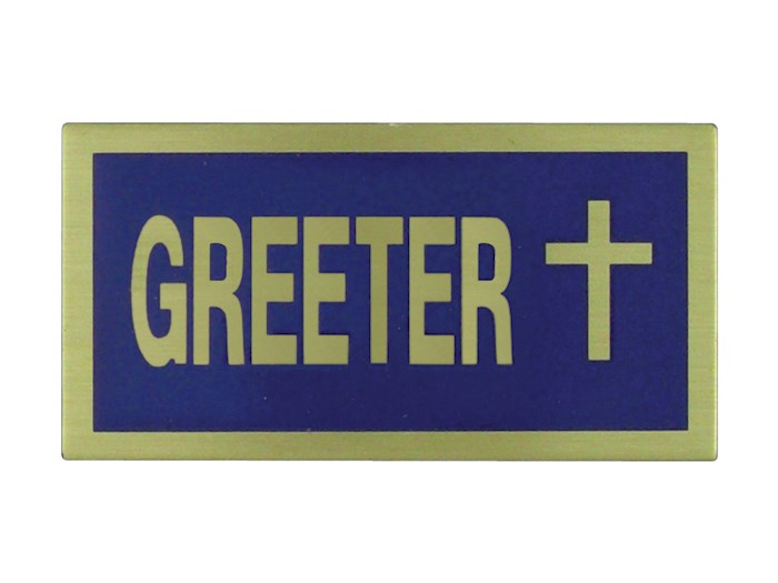 Badge-Greeter-Clutch Back-Rectangle-Brass