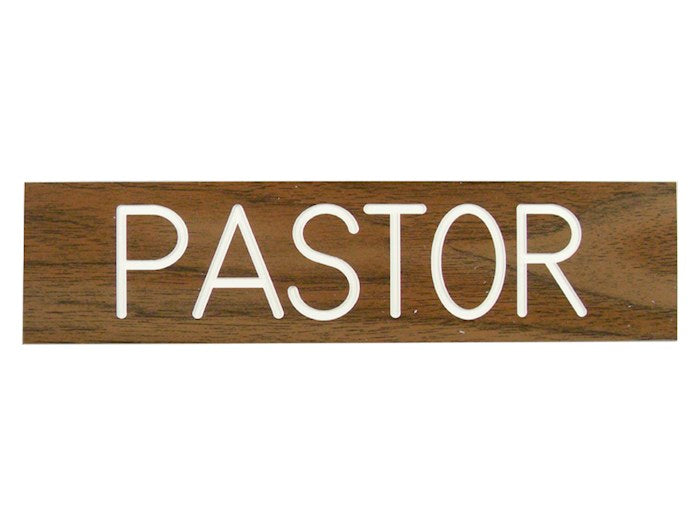 Sign-Pastor-Adhesive Back-Wood Grain (2 x 8)