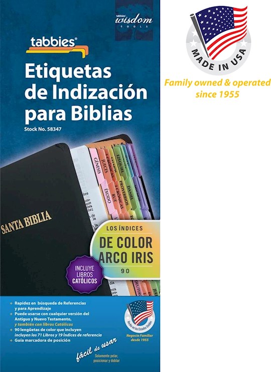 Spanish-Bible Tab-Rainbow-Old &amp; New Testament W/Catholic Books