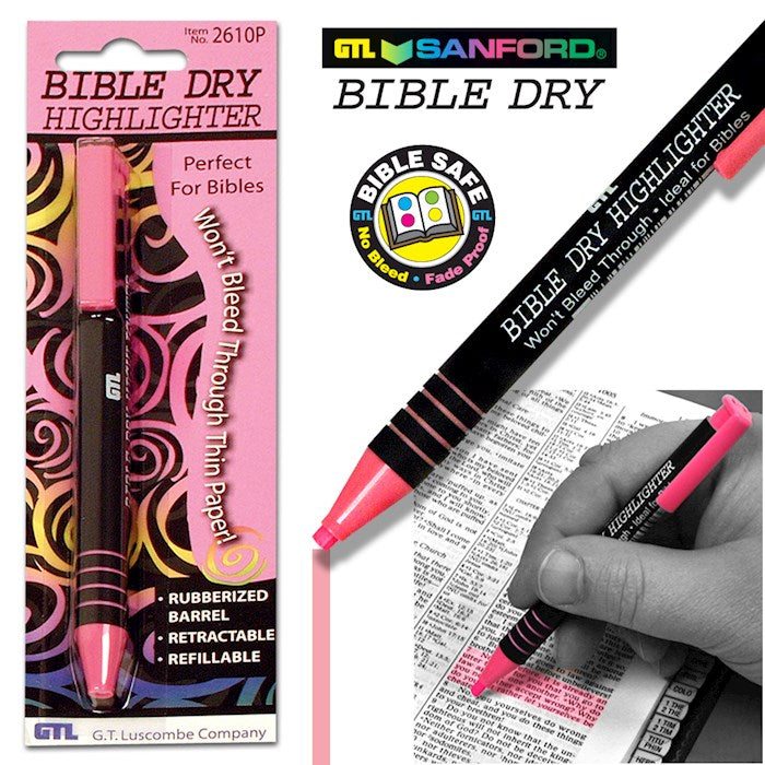 Highlighter-Bible Dry-Pink (Carded) (Bx/6)