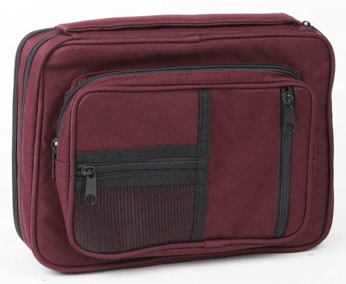 Bible Cover-Canvas Organizer W/Study Kit-Xlg-Brg