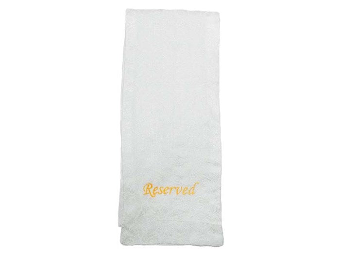 Pew Sash-Reserved-White/Gold