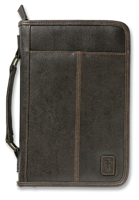 Bible Cover-Aviator Leather Look-Brown-X-Large