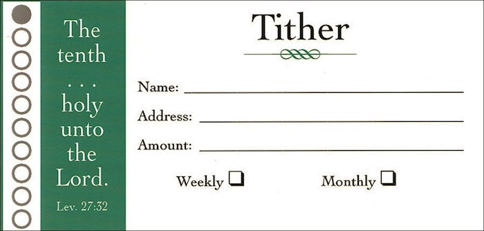 Offering Envelope-Tithers (Leviticus 27:32) (No. 3 Size) (Pack Of 100)