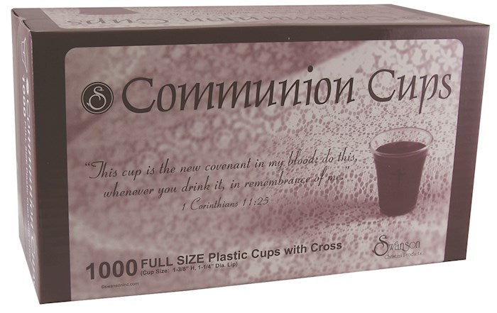 Communion-Cup-Disposable w/Cross-1-3/8&quot; (Pack of 1000)