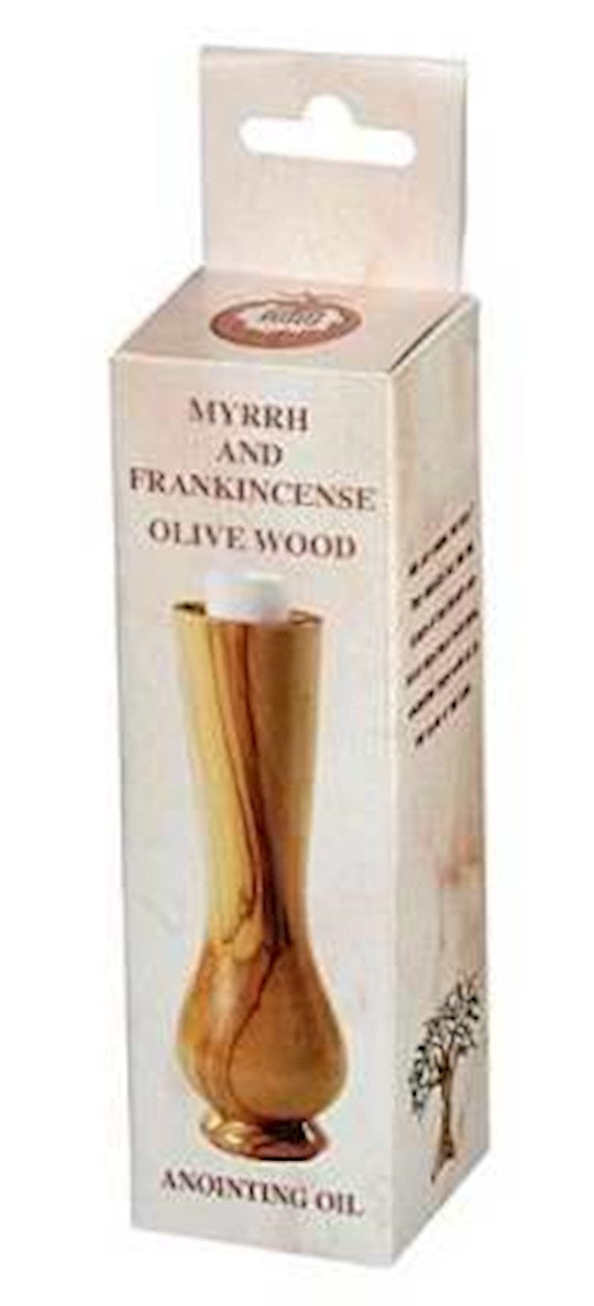 Anointing Oil-Frankincense &amp; Myrrh Olivewood Bottle-1/3 oz (