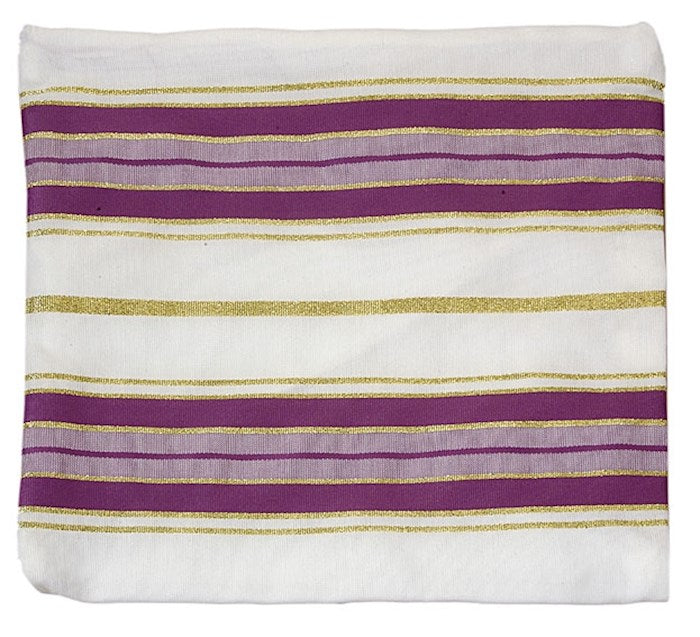 Tallit Bag-Purple Acrylic Stripe (