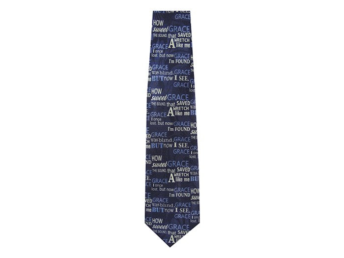 Tie-Amazing Grace-Polyester-Navy