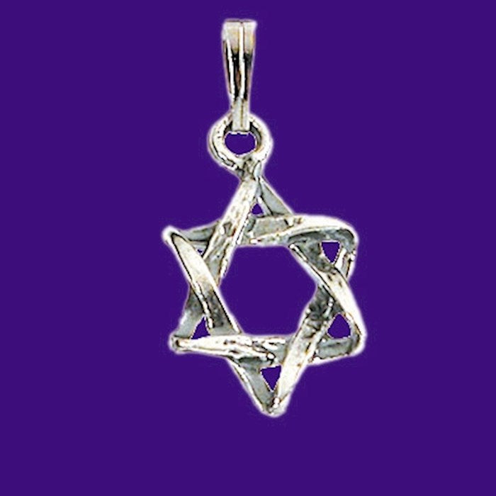 Necklace-Star Of David (Intertwined) (Sterling Silver)-20" Chain (